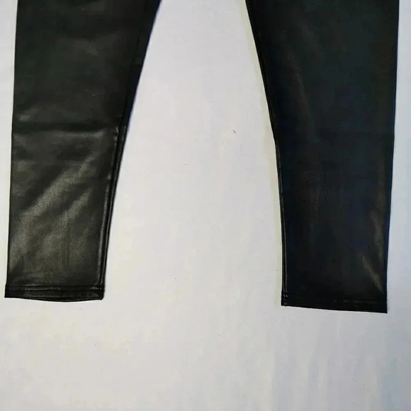 7 For All Mankind | 1XL Black Faux Leather Leggings - Picture 7 of 12